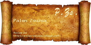 Palen Zsuzsa névjegykártya